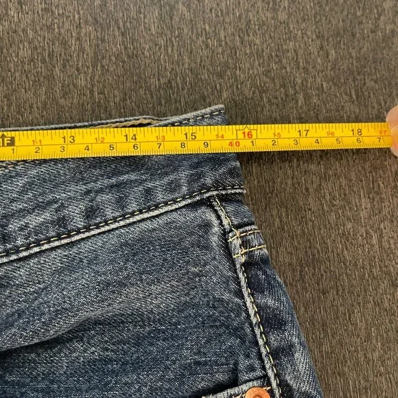 New Levi's 501 Women's Distressed Low Pro Straight Leg Blue Denim Pants, Size 29 - Picture 9 of 11